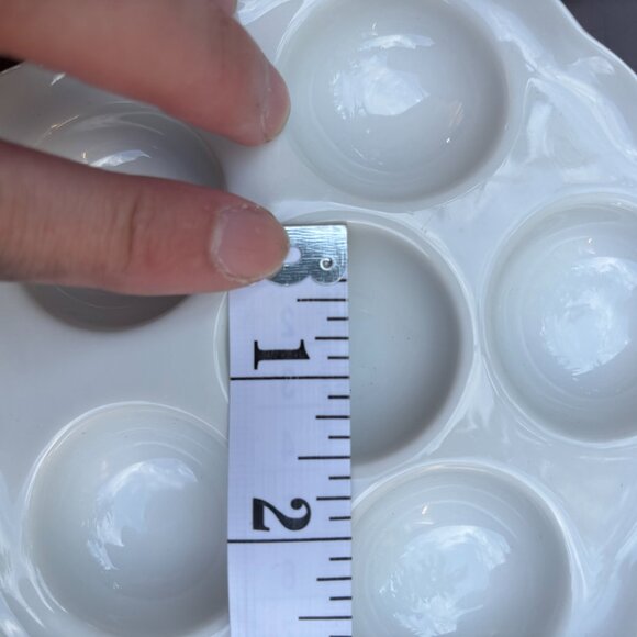 Vintage Set of 3 Escargot Dishes Luzifer Bauscher Weiden Orange White Porcelain - Picture 9 of 10